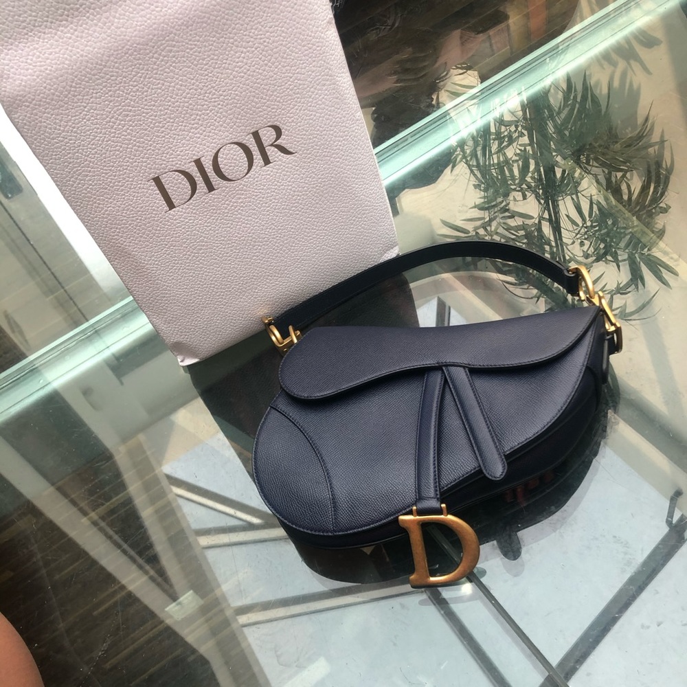 Indigo Blue Dior Saddle Bag